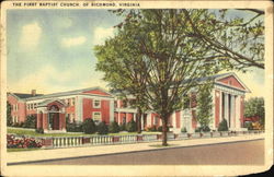 The First Baptist Church Of Richmond Virginia Postcard Postcard