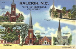 City Of Beautiful Churches Raleigh, NC Postcard Postcard