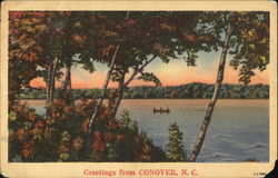 Greetings From Conover North Carolina Postcard Postcard