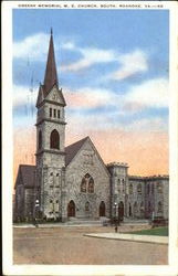 Green Memorial M. E. Church South Roanoke, VA Postcard Postcard
