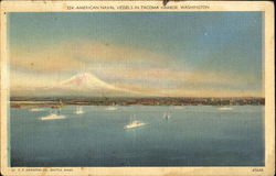 American Naval Vessels In Tacoma Harbor Scenic, WA Postcard Postcard
