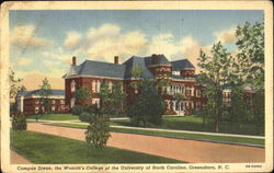 Campus Scene, University Of North Carolina Postcard