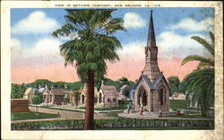 View In Metairie Cemetery Postcard