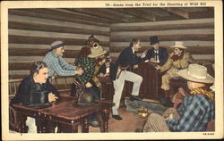 Scene From The Trail For The Shooting Of Wild Bill Cowboy Western Postcard Postcard