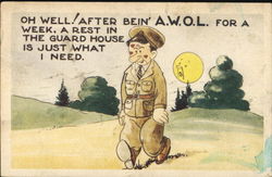 A.W.O.L. Postcard