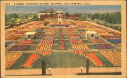 Sunken Gardens, Exposition Park Los Angeles, CA Postcard Postcard