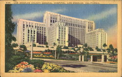 Los Angeles County General Hospital California Postcard Postcard