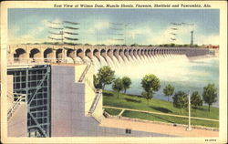 East View Of Wilson Dam Alabama Postcard Postcard