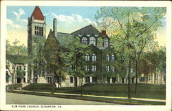 Elm Park Church Scranton, PA Postcard Postcard