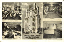 Hotel Piccadilly, 227 W. 45the St New York City, NY Postcard Postcard