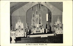 St. Mary's Church Windber, PA Postcard Postcard