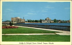 Bridge To Colorful Davis Island Postcard