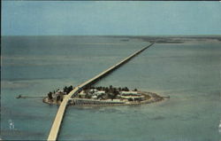 Aerial View Of Pigeon Key Scenic, FL Postcard Postcard