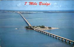 7 Mile Bridge Scenic, FL Postcard Postcard