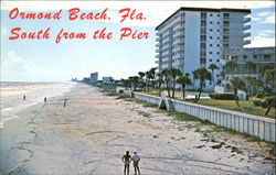 Ormond Beach South From The Pier Postcard