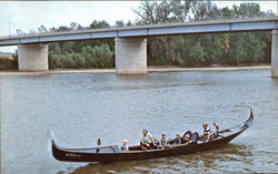 Clinton Jaycees' Venetian Gondola Indiana Postcard Postcard