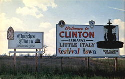 The Little Italy Festival Town Clinton, IN Postcard Postcard