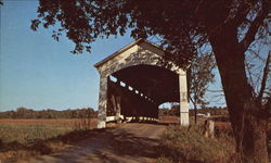 Leatherwood Station Bridge Bloomingdale, IN Postcard Postcard