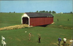 Catlin Bridge Rockville, IN Postcard Postcard