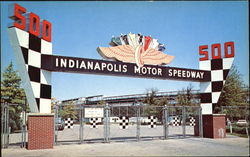 Entrance Indianapolis Speedway Postcard