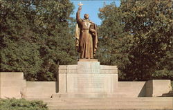 Statue Of Jacques Marquette, Marquette Park Gary, IN Postcard Postcard