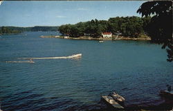 Water Skiing On Lake James Postcard