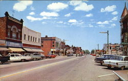 Looking North On Main Street Rochester, IN Postcard Postcard