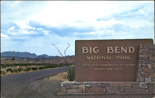 Entrance Big Bend National Park Texas