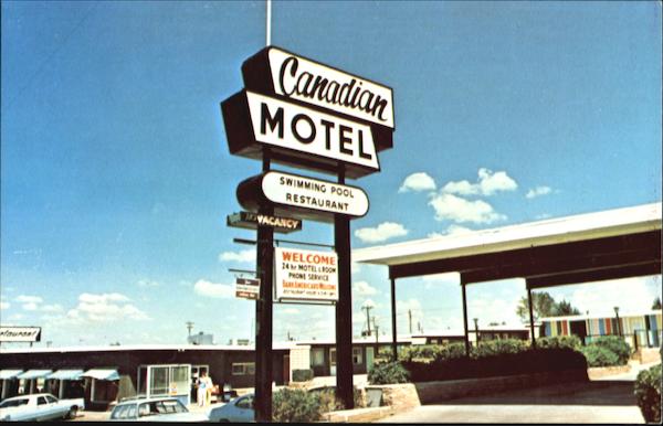 Canadian Motel, Highways 60 and 83 Texas