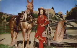 Cowgirl and Horse Postcard