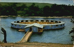 Floating Fisherena, Lake Texoma Postcard