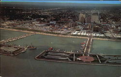 Aerial View Of The T-Heads Corpus Christi, TX Postcard Postcard