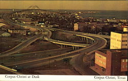 Corpus Christi At Dusk Texas Postcard Postcard