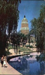 The San Antonio River And Transit Tower Postcard