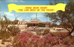 Judge Roy Bean's Law Office & Saloon Langtry, TX Postcard Postcard