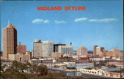 Midland Skyline Texas Postcard Postcard