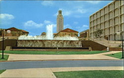 East Mall Fountain, University of Texas Postcard