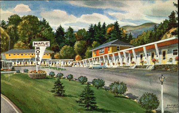 Maple Center Motel In Town, U. S. 2 and U. S. 5 St. Johnsbury Vermont