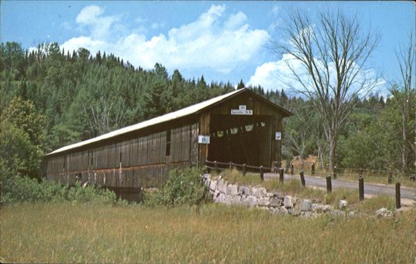 Old Covered Wood Bridge Lunenburg Vermont