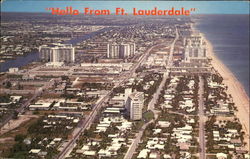 Aerial View Of Ft. Lauderdale Beach Postcard