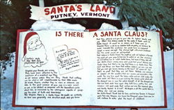 Santa's Land Putney, VT Postcard Postcard