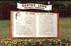 Santa's Land Putney, VT Postcard Postcard