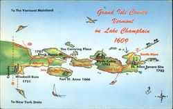 Grand Isle County, Lake Champlain Vermont Postcard Postcard