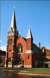 St. Aloysius R. C. Church, Main Street St. Johnsbury, VT Postcard 