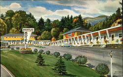 Maple Center Motel In Town, U. S. 2 and U. S. 5 Postcard