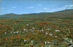 Aerial View Of Brandon Vermont Postcard 