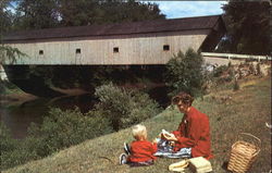 Old Covered Bridge Postcard