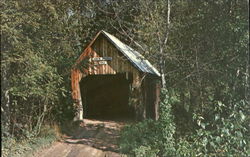 Old Covered Bridge Tunbridge, VT Postcard Postcard