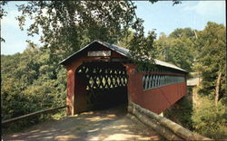 Old Covered Chiselville Bridge Postcard