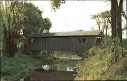 Old Covered Wood Bridge Postcard